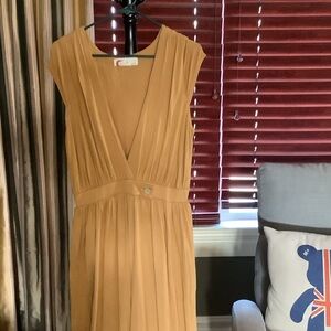 Elegant Tan Sleeveless Romper